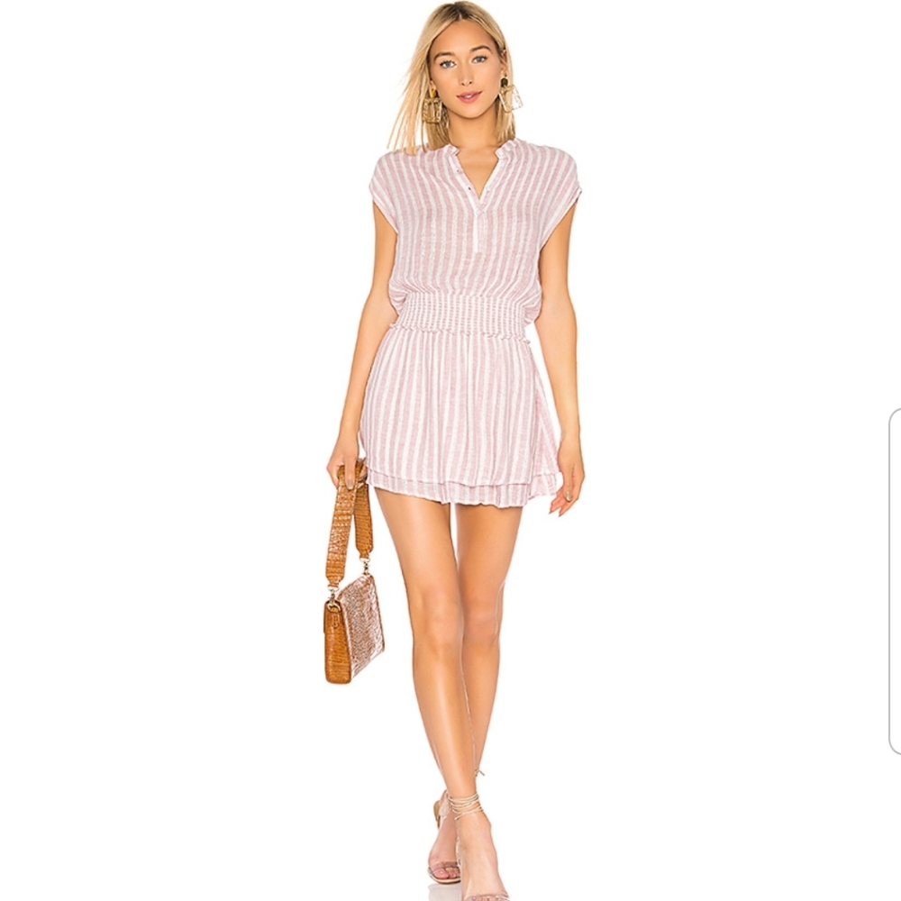 Angelina dress in rose stripes